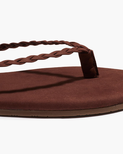 Lily Braid Bourbon Flip Flops  | TKEES Classic