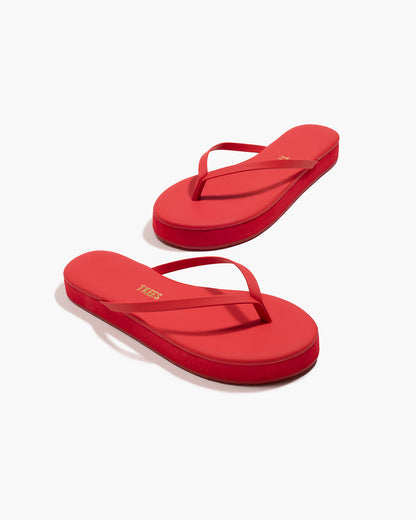 Lily Platforms Platform Sandals in Red | TKEES Recommended