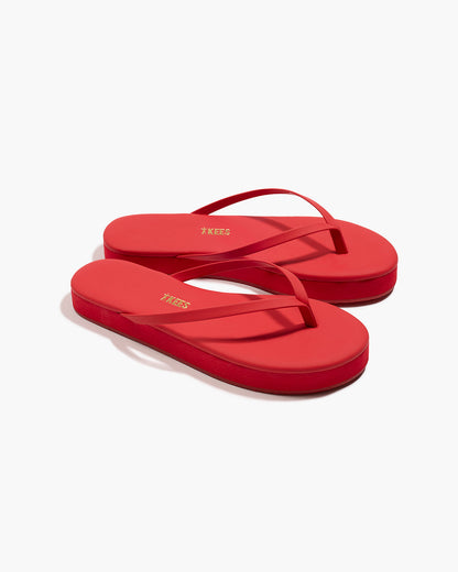 Lily Platforms Platform Sandals in Red | TKEES Recommended