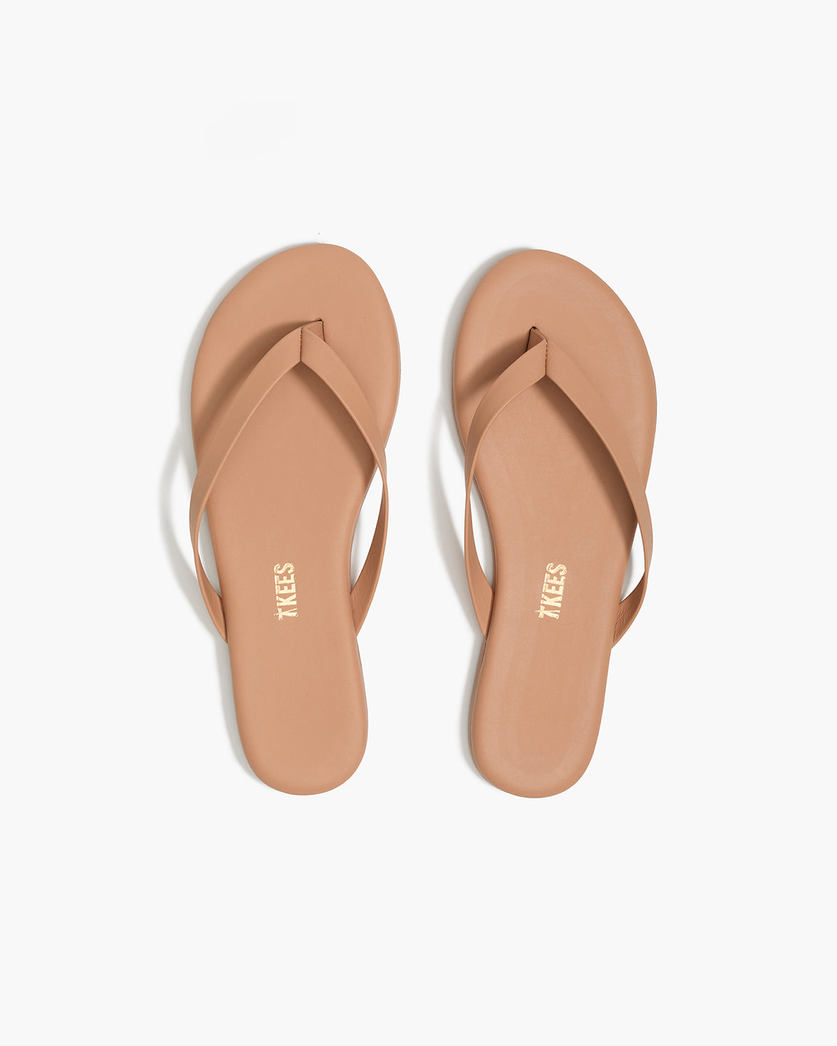 Boyfriend Leather Flip Flops in Pout | TKEES Quality