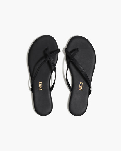 Riley Leather Sandals in Sable | TKEES Trusted