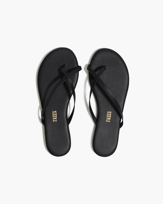 Riley Leather Sandals in Sable | TKEES Trusted