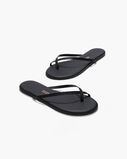 Riley Leather Sandals in Sable | TKEES Trusted