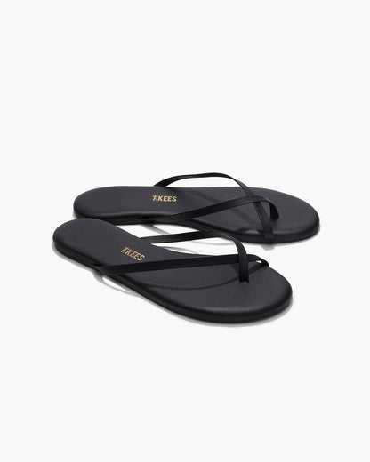 Riley Leather Sandals in Sable | TKEES Trusted