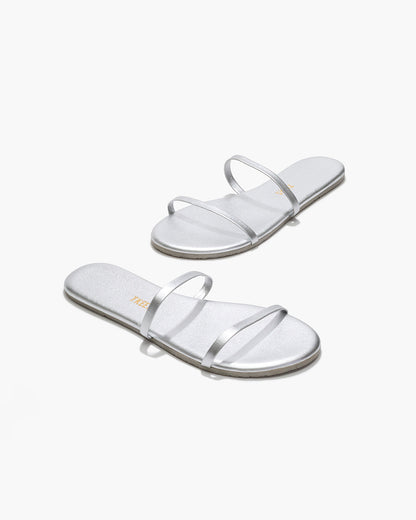 Gemma Metallics Leather Sandals in Fairylust | TKEES New