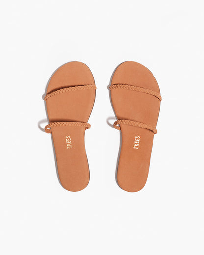 Gemma Braid Leather Sandals in Pout | TKEES Essential