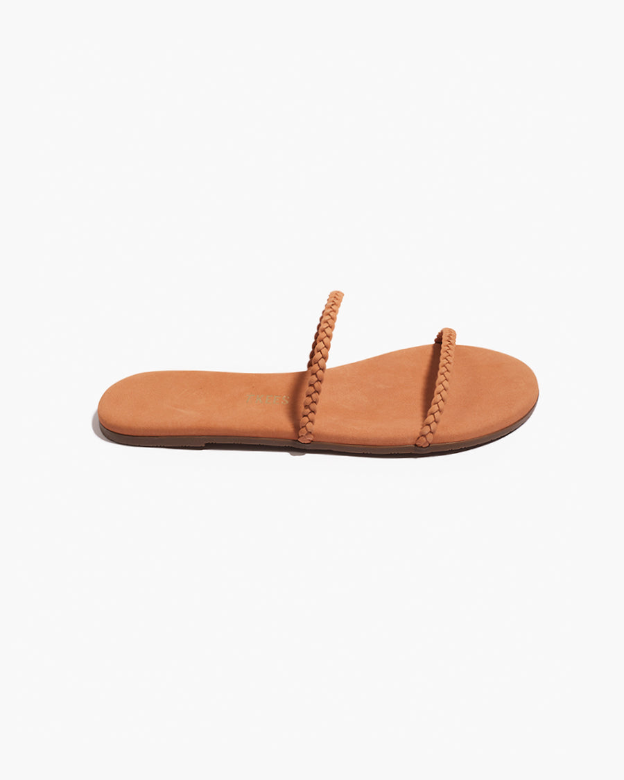 Gemma Braid Leather Sandals in Pout | TKEES Essential