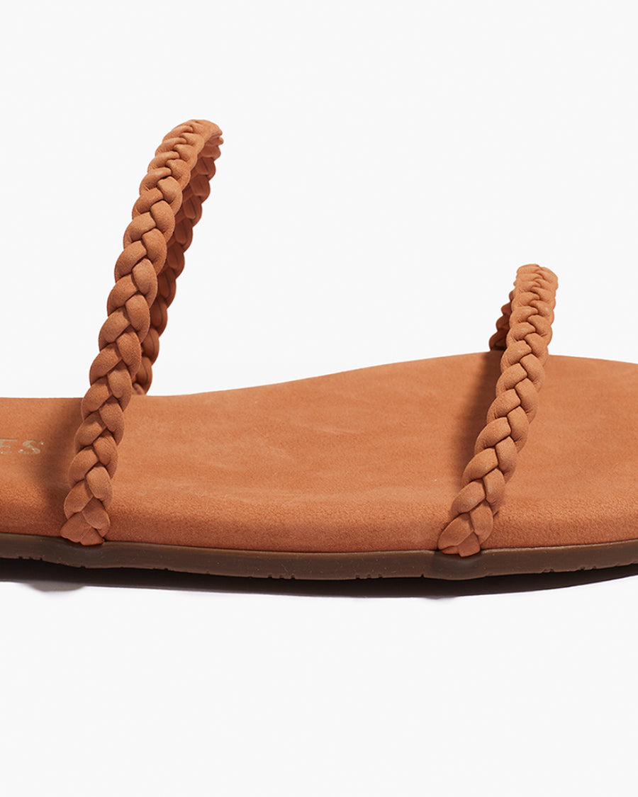 Gemma Braid Leather Sandals in Pout | TKEES Essential