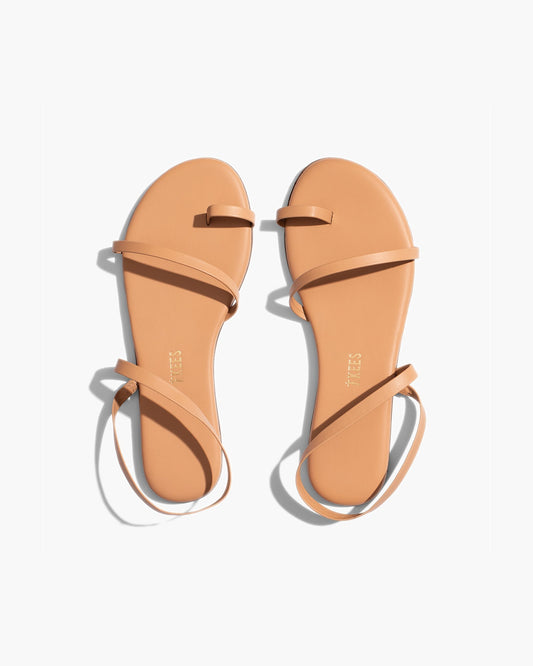 Mia Napa Leather Sandals in Pout | TKEES Premium