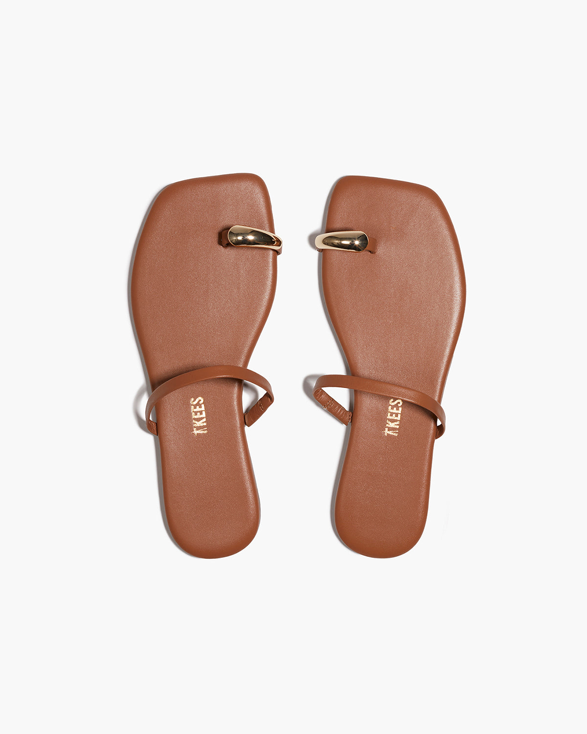 Colette Leather Sandals in Au Naturale | TKEES Trending