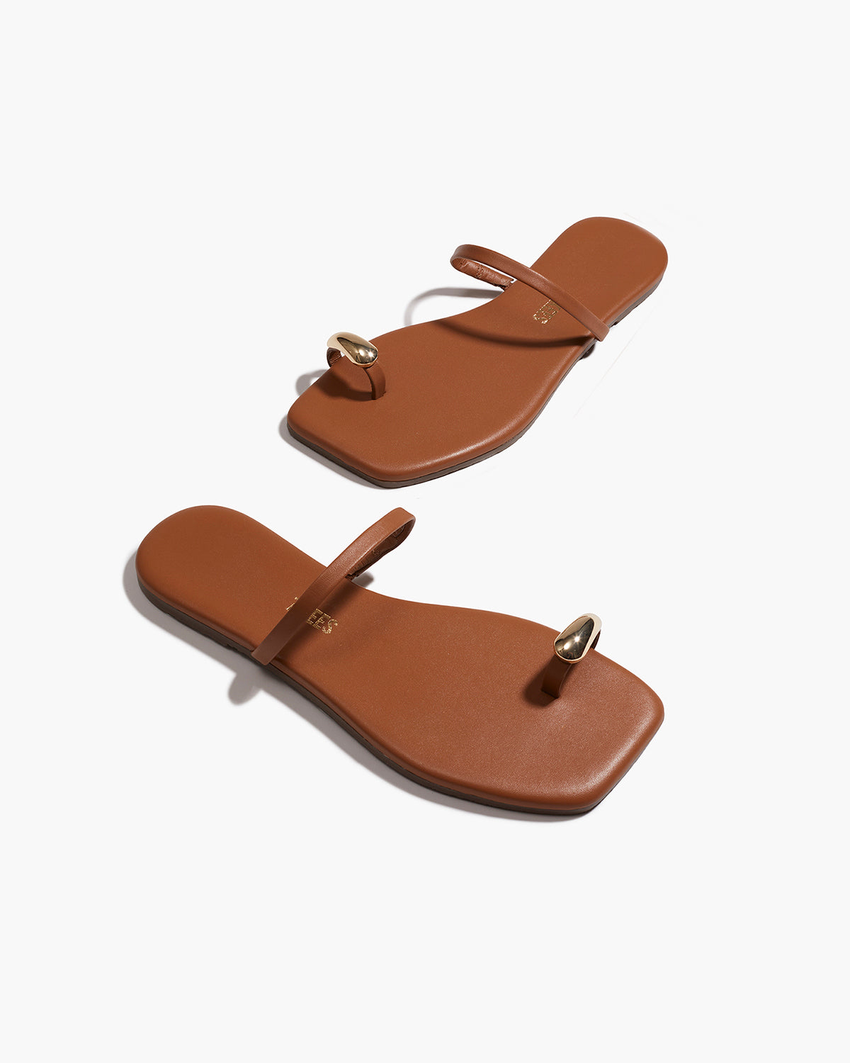 Colette Leather Sandals in Au Naturale | TKEES Trending