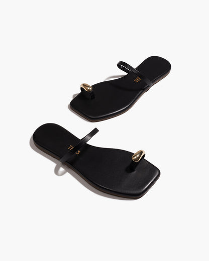Colette Leather Sandals in Sable | TKEES Everyday