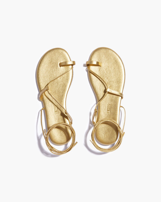 Jo Metallics Leather Sandals in Blink | TKEES Featured