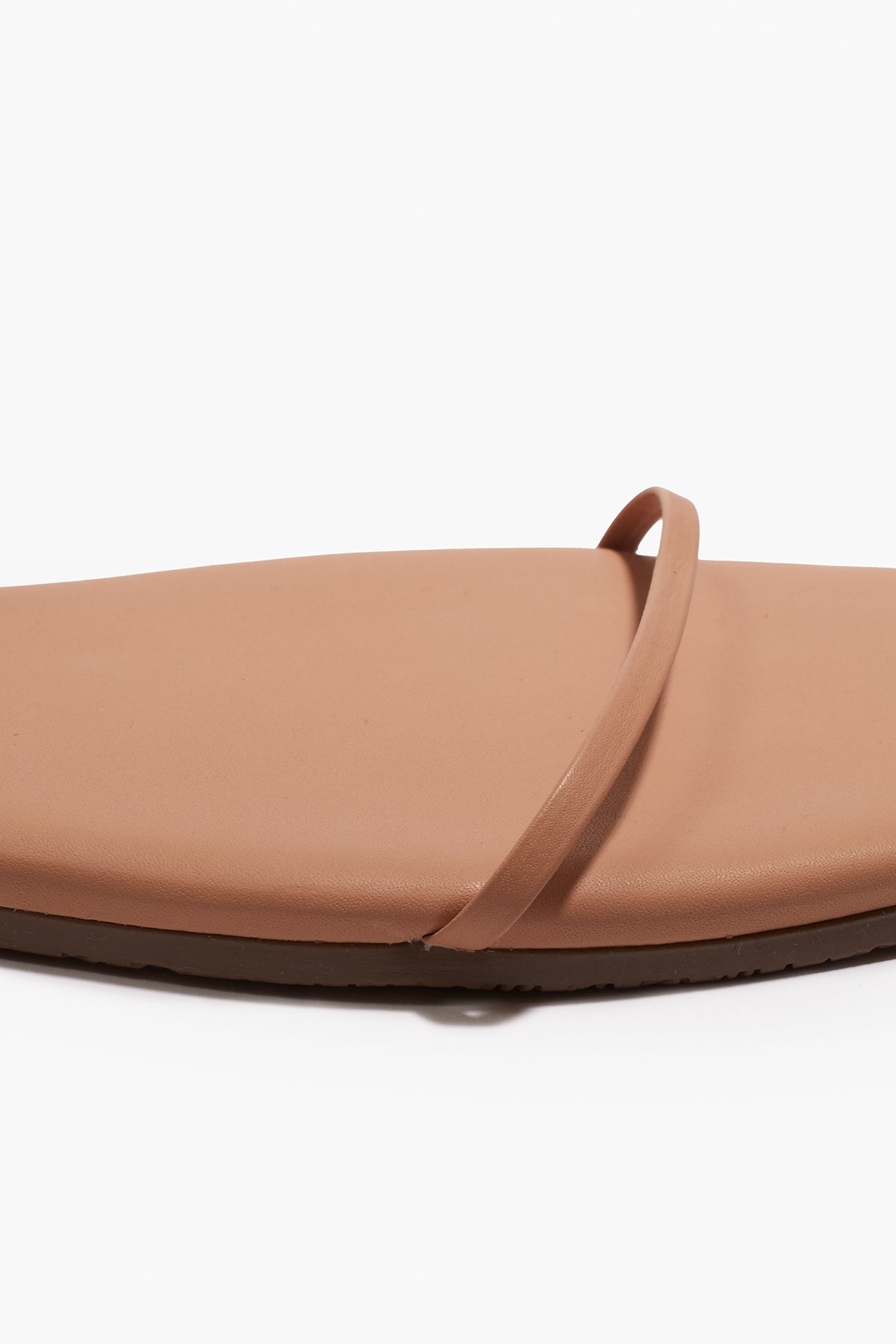 Square Toe Twiggy Leather Sandals in Nude Beach | TKEES Classic