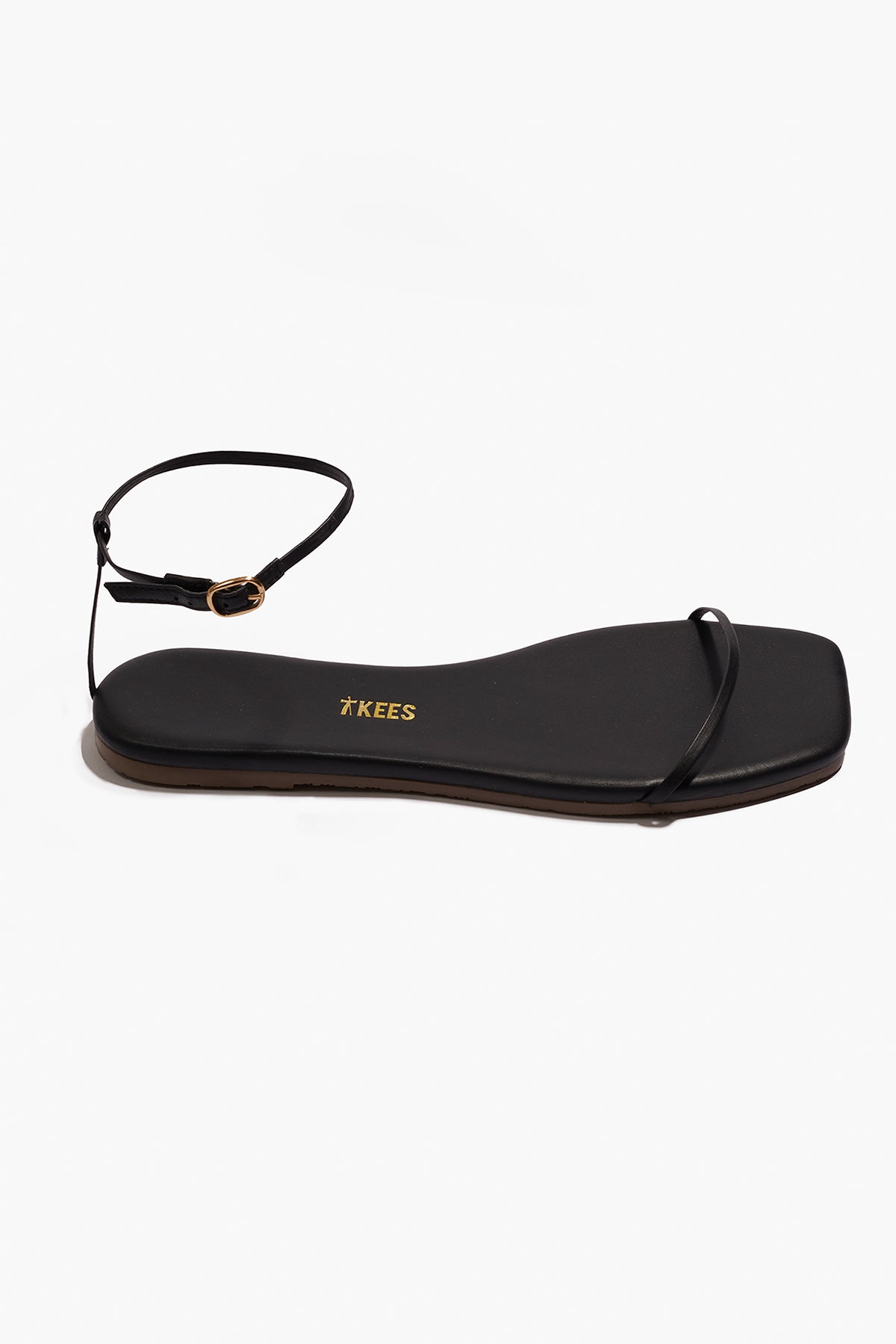 Square Toe Twiggy Leather Sandals in Sable | TKEES Customer Favorite