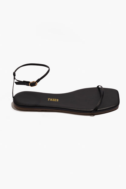 Square Toe Twiggy Leather Sandals in Sable | TKEES Customer Favorite