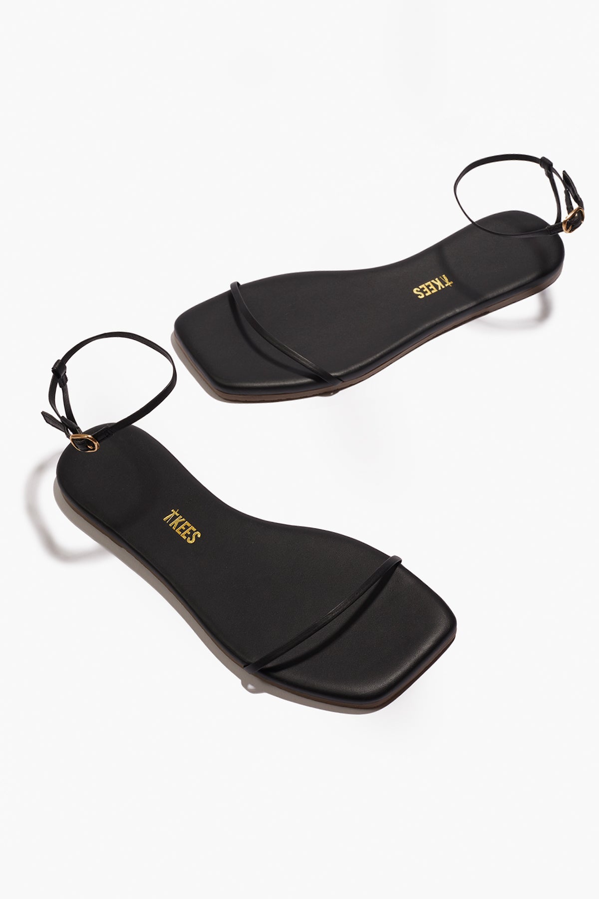 Square Toe Twiggy Leather Sandals in Sable | TKEES Customer Favorite