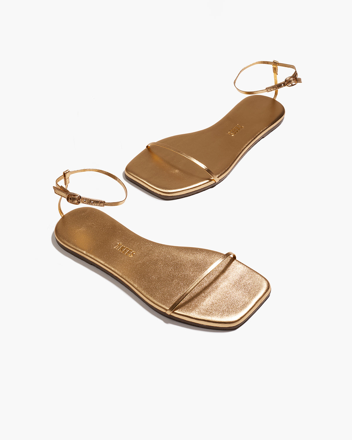 Square Toe Twiggy Leather Sandals in Blink | TKEES New