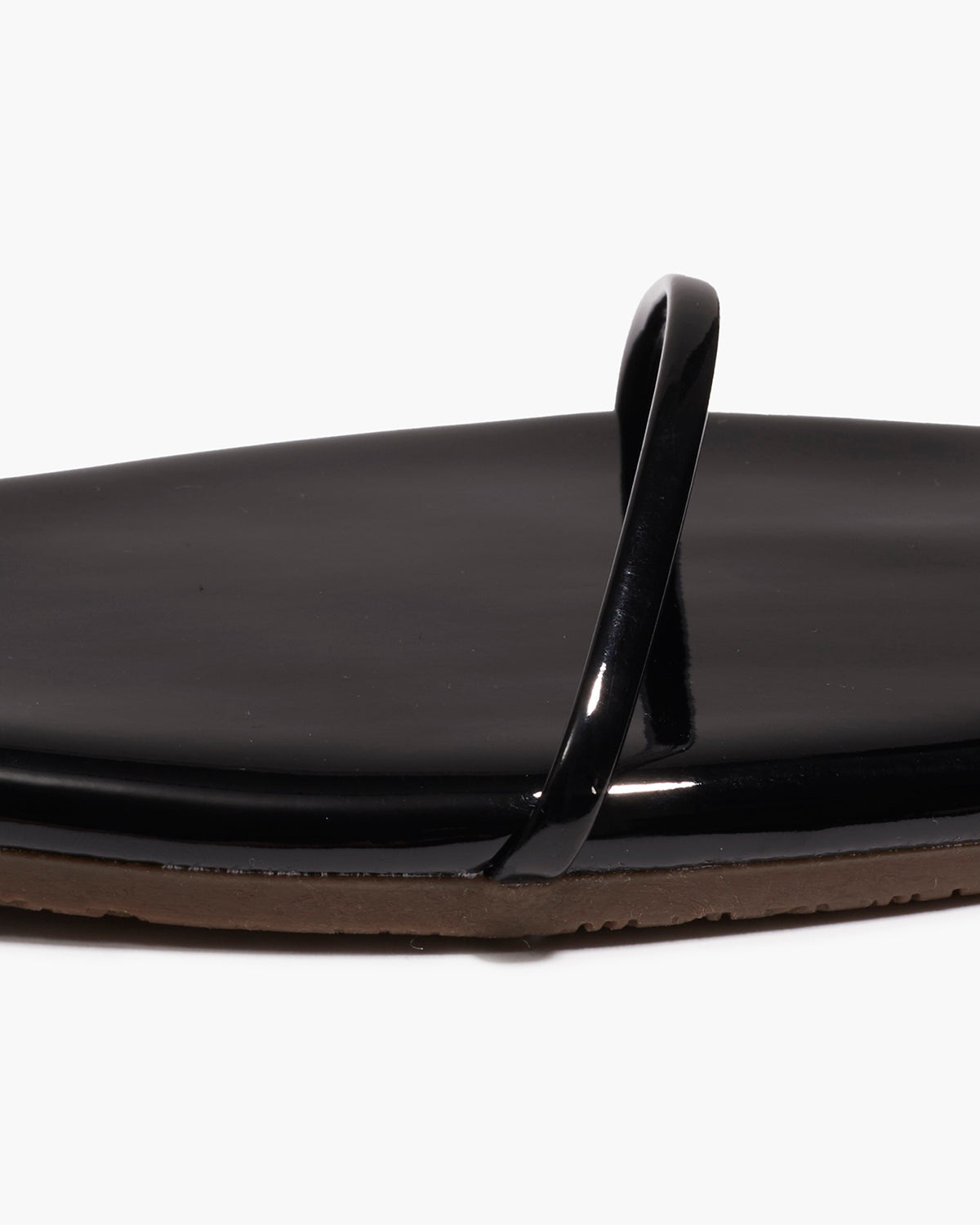 Square Toe Twiggy Leather Sandals in Licorice | TKEES Recommended