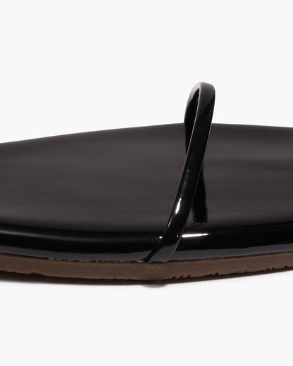 Square Toe Twiggy Leather Sandals in Licorice | TKEES Recommended
