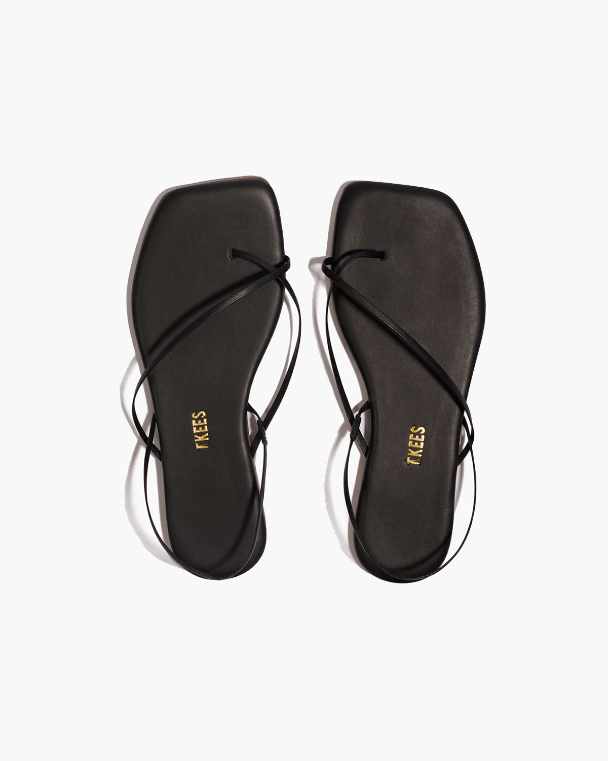 Square Toe Millie Leather Sandals in Sable | TKEES Latest