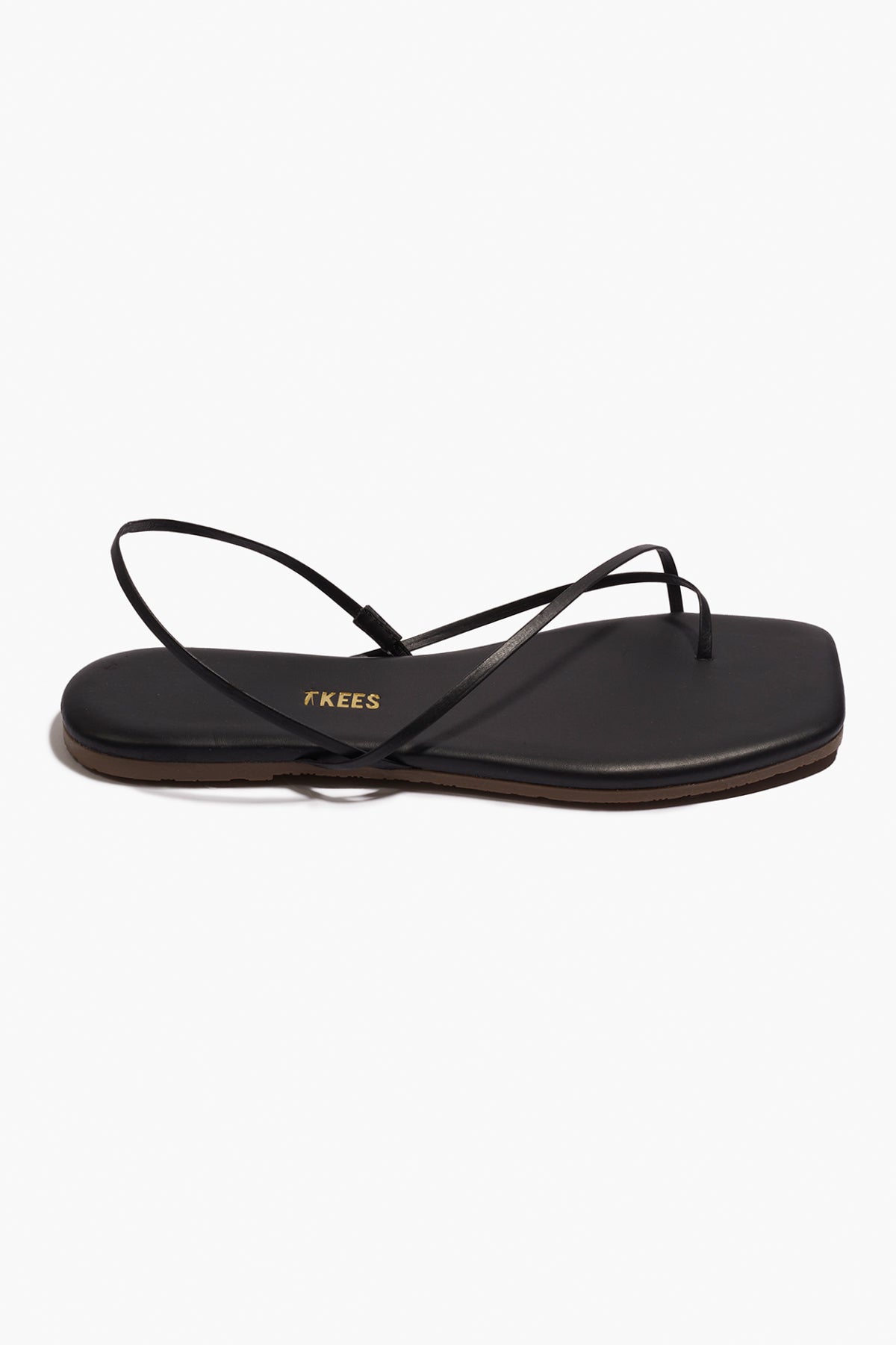 Square Toe Millie Leather Sandals in Sable | TKEES Latest