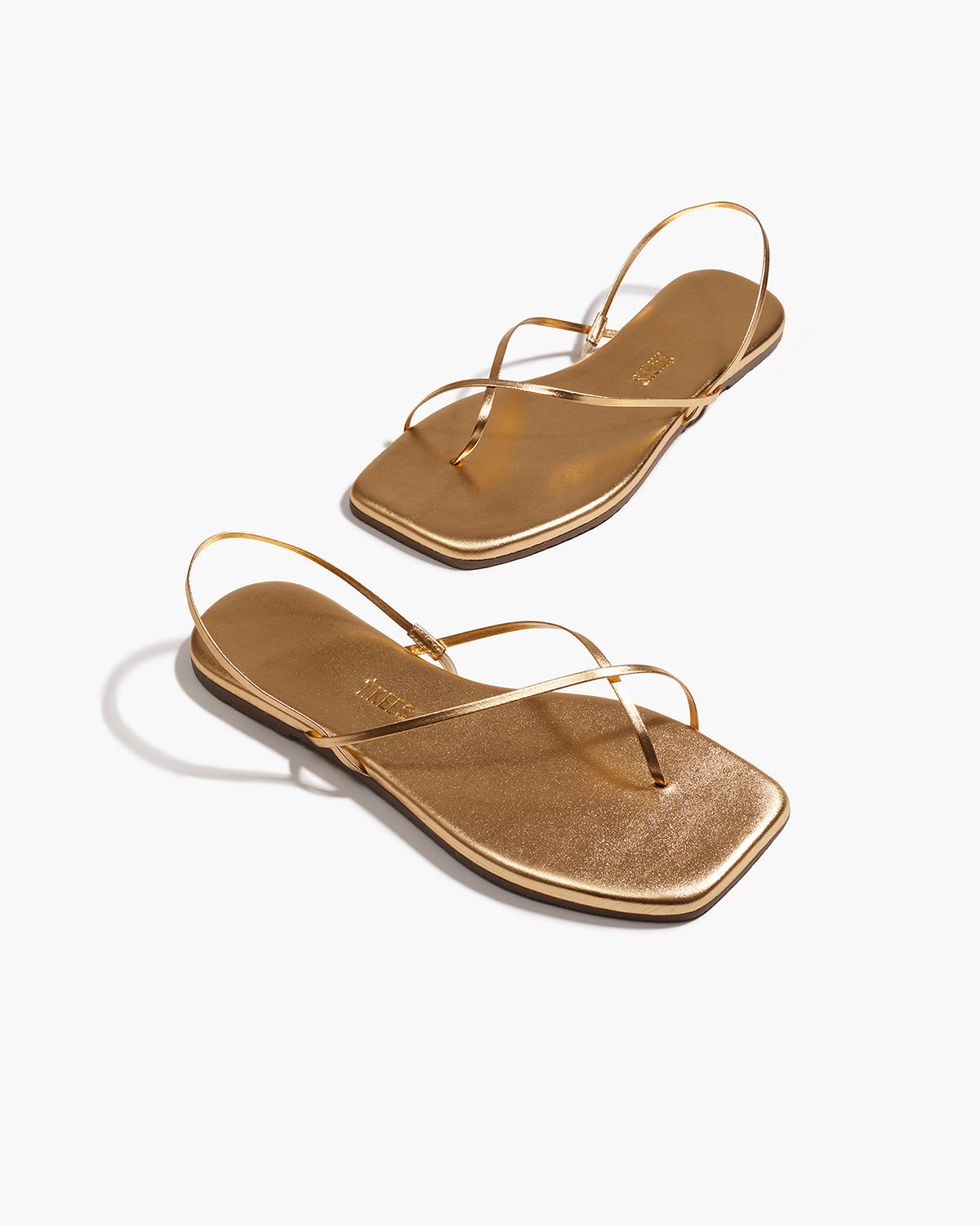 Square Toe Millie Leather Sandals in Blink | TKEES Premium