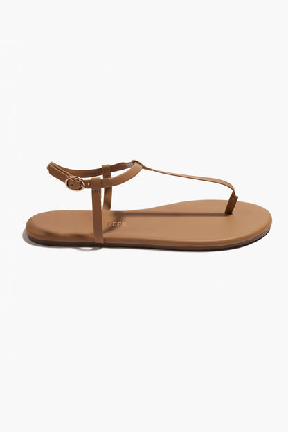 Mariana Leather Sandals in Cocobutter | TKEES Featured