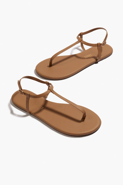 Mariana Leather Sandals in Cocobutter | TKEES Featured