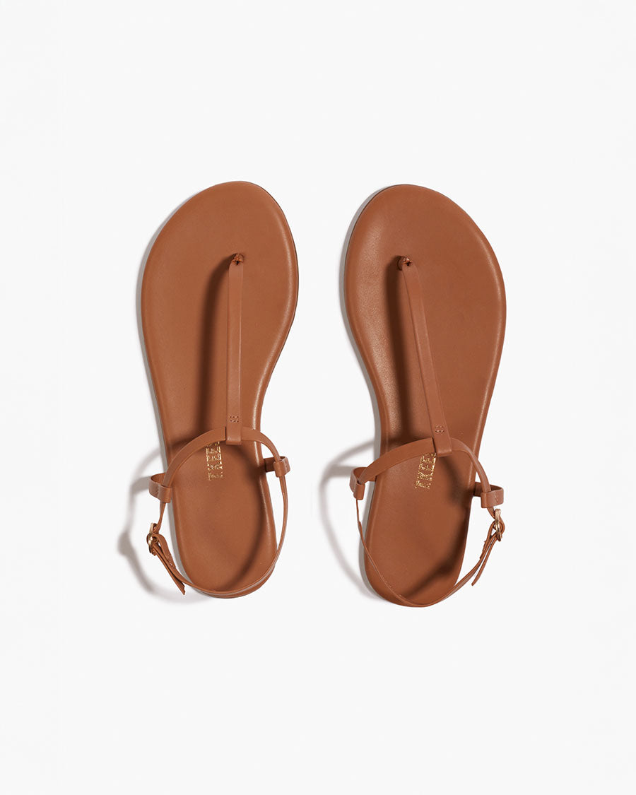 Mariana Leather Sandals in Au Naturale | TKEES Best Seller