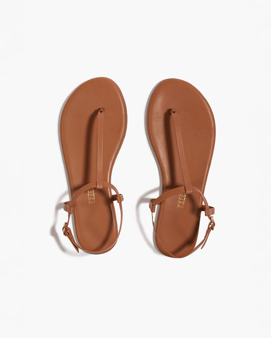 Mariana Leather Sandals in Au Naturale | TKEES Best Seller