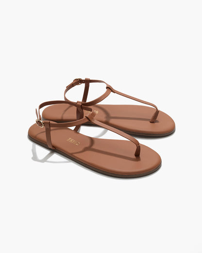 Mariana Leather Sandals in Au Naturale | TKEES Best Seller