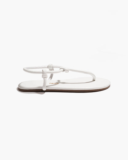 Tubular Mariana Leather Sandals in White | TKEES Value