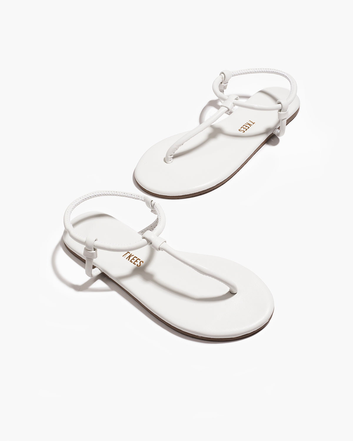 Tubular Mariana Leather Sandals in White | TKEES Value