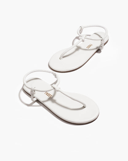 Tubular Mariana Leather Sandals in White | TKEES Value