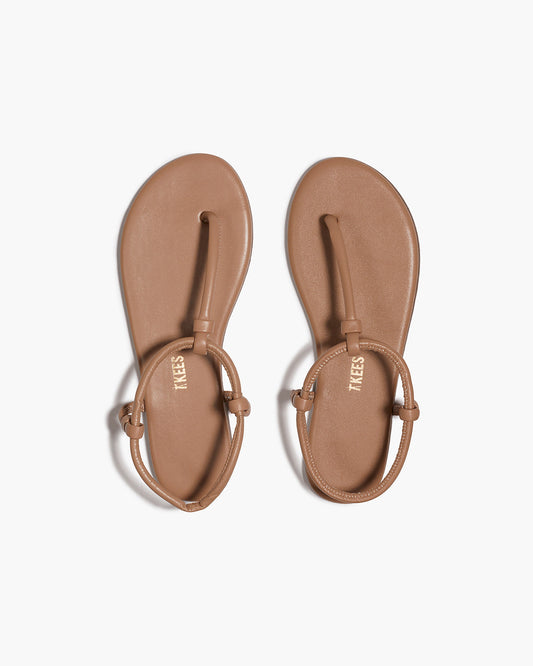 Tubular Mariana Leather Sandals in Cocobutter | TKEES Value