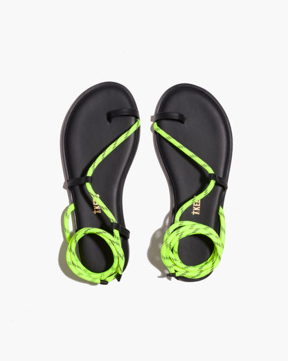 Phoenix Rope Sandals in Neon Yellow | TKEES Popular