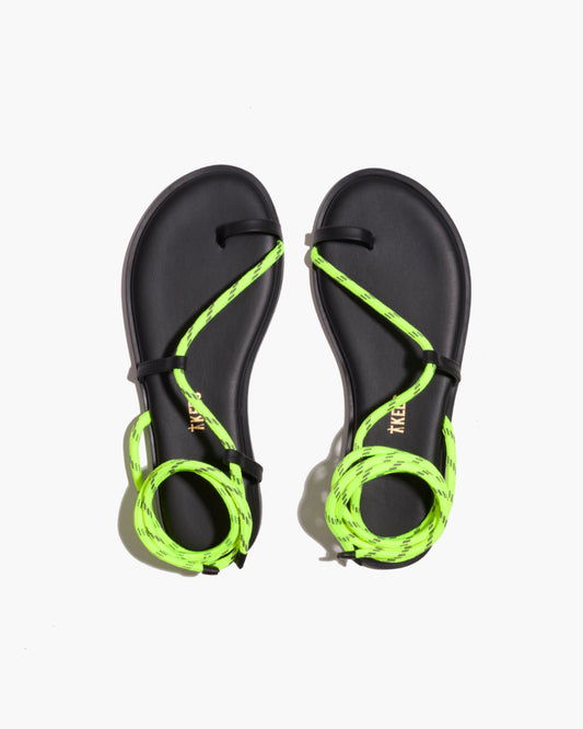Phoenix Rope Sandals in Neon Yellow | TKEES Popular
