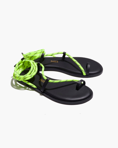 Phoenix Rope Sandals in Neon Yellow | TKEES Popular