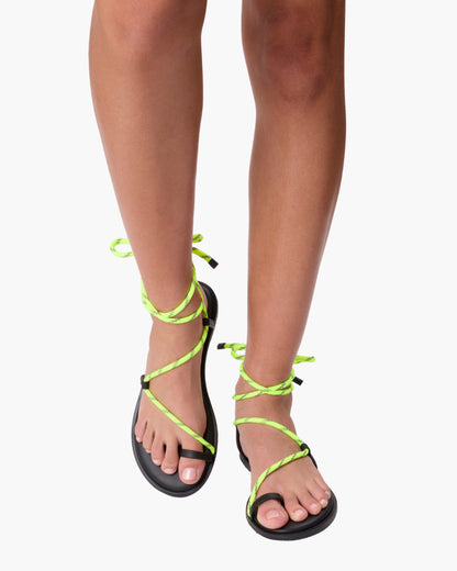 Phoenix Rope Sandals in Neon Yellow | TKEES Popular