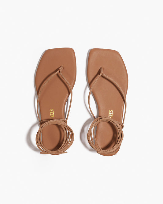 Square Toe Lilu Suede Sandals in Hazelton | TKEES Top Pick