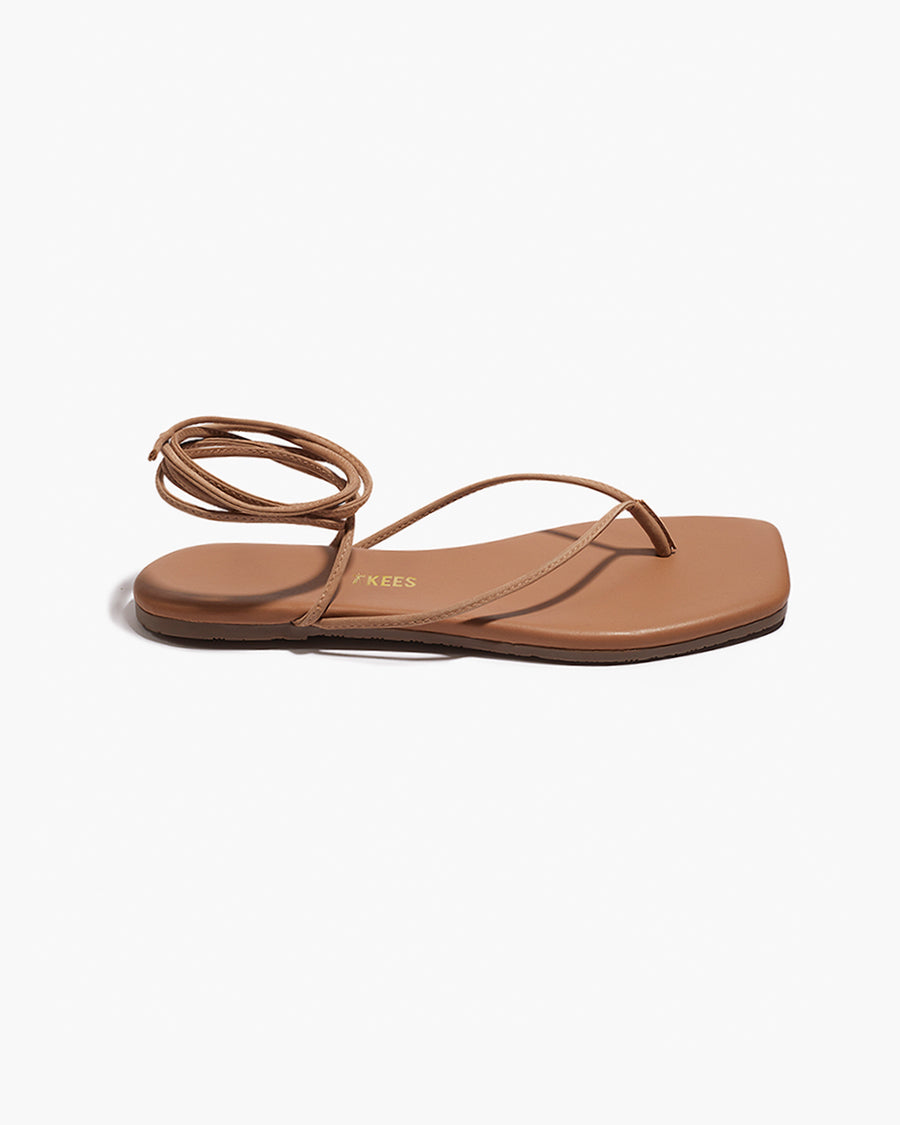 Square Toe Lilu Suede Sandals in Hazelton | TKEES Top Pick