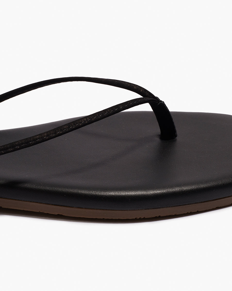 Square Toe Lilu Leather Sandals in Sable | TKEES Quality
