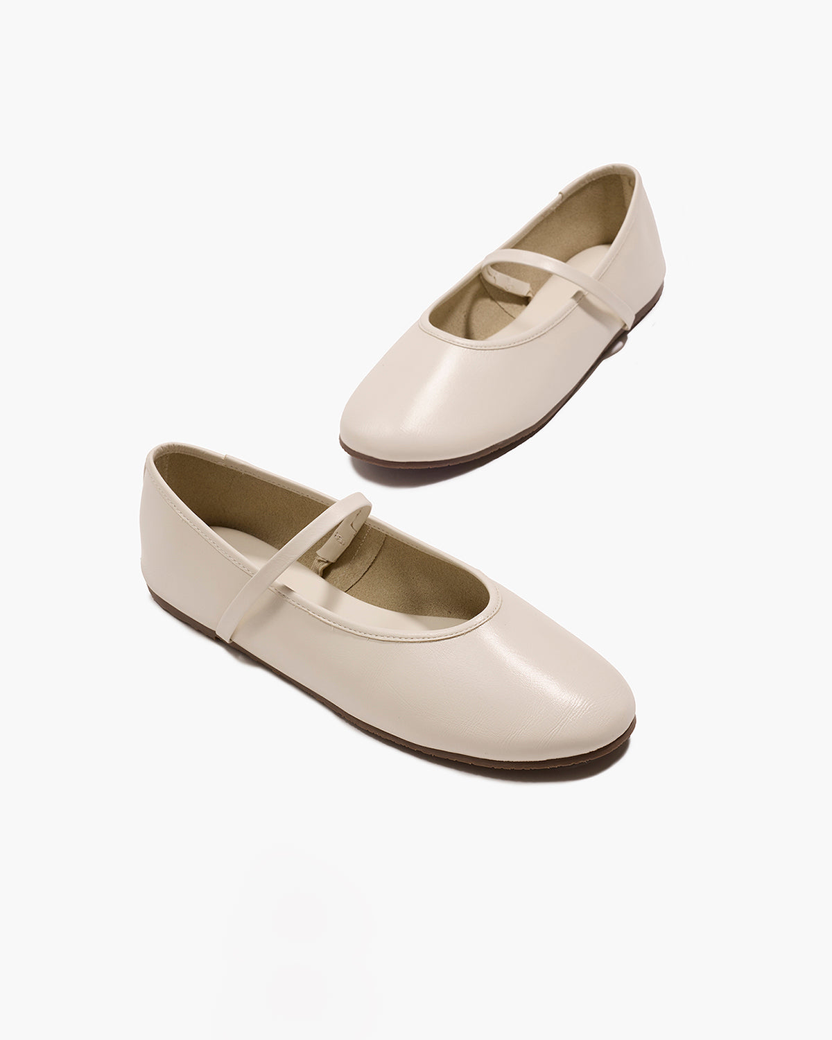 Reese Ballet Flat in Cream | TKEES Everyday
