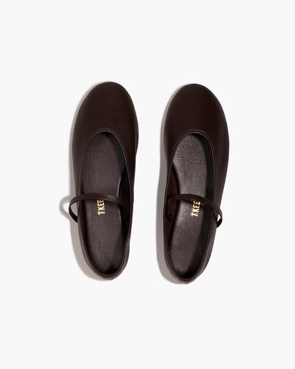 Reese Ballet Flat in Rich Brown | TKEES Essential