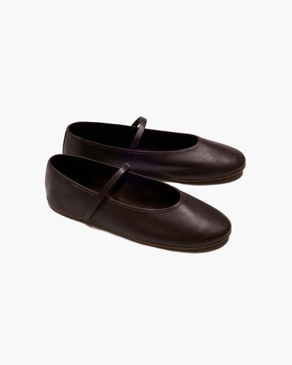 Reese Ballet Flat in Rich Brown | TKEES Essential