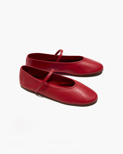 Reese Ballet Flat in Claret | TKEES Quality