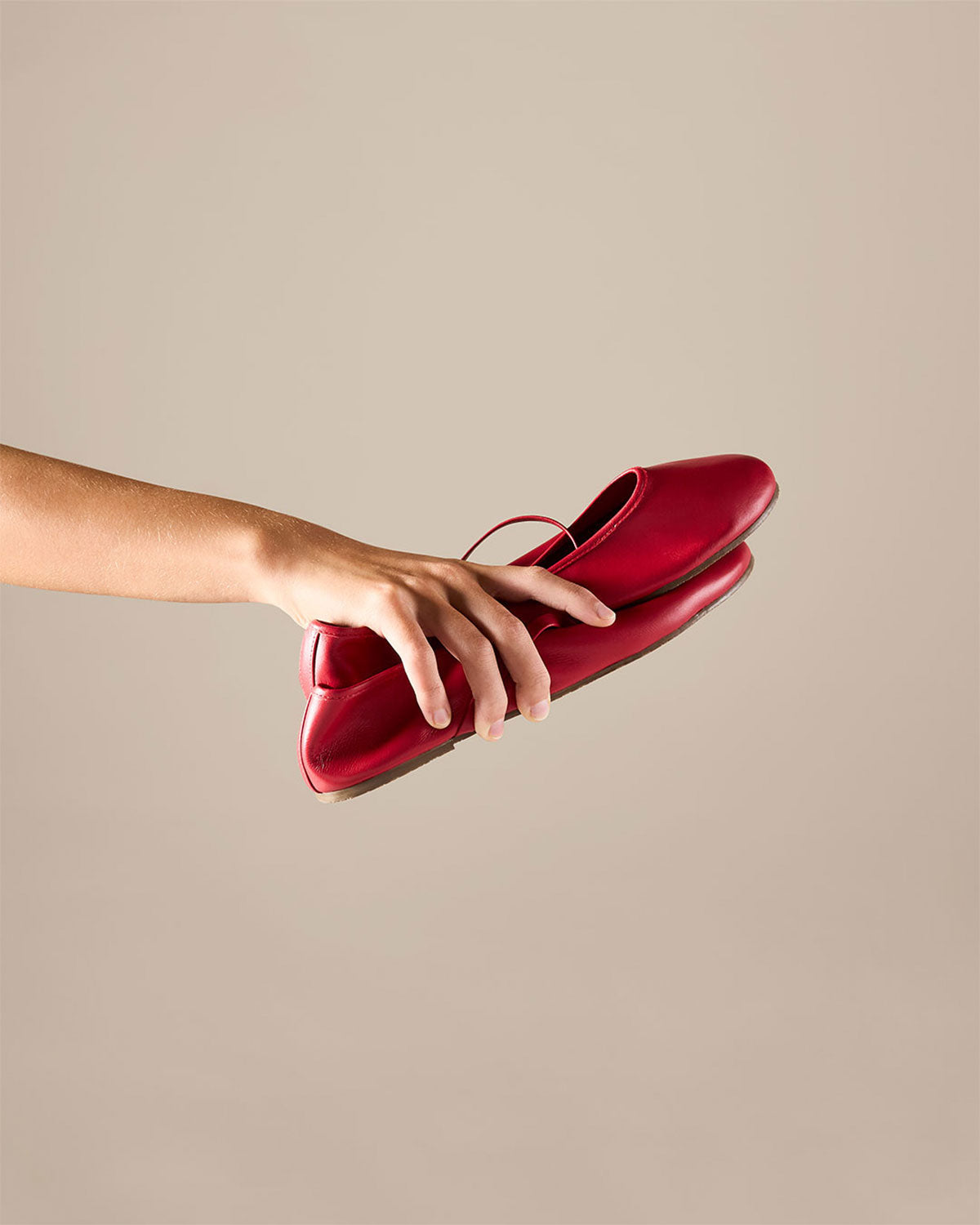 Reese Ballet Flat in Claret | TKEES Quality