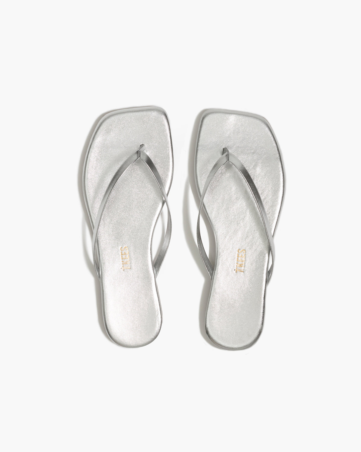Square Toe Lily Leather Flip Flops in Fairylust | TKEES Classic