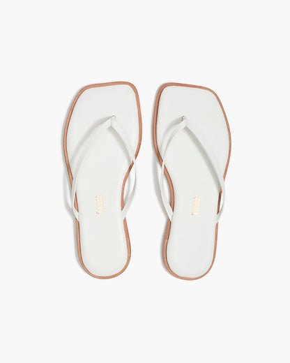 Square Toe Dylan in White  | TKEES Best Price